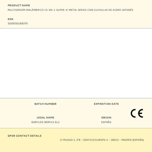 Multigroom Inalámbrico 15-En-1 Super-X-Metal Series Con Cuchillas De Acero Japonés