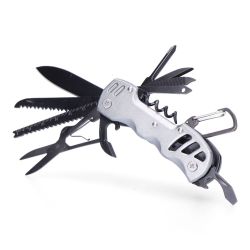 Multiherramienta Con Mosquetón Modelo Plateado, Serie K2