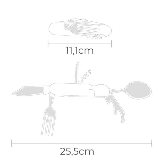 Multiherramienta Navaja + Cubiertos, Serie Aconcagua