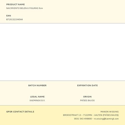 Nacimiento Belen 6 Figuras 9Cm