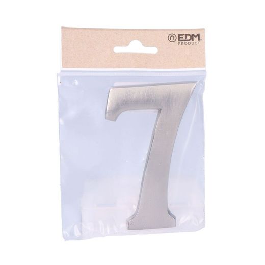 Número 7 Niquel Mate 10Cm Fijación Invisible