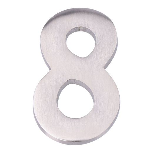 Número 8 Niquel Mate 10Cm Fijación Invisible