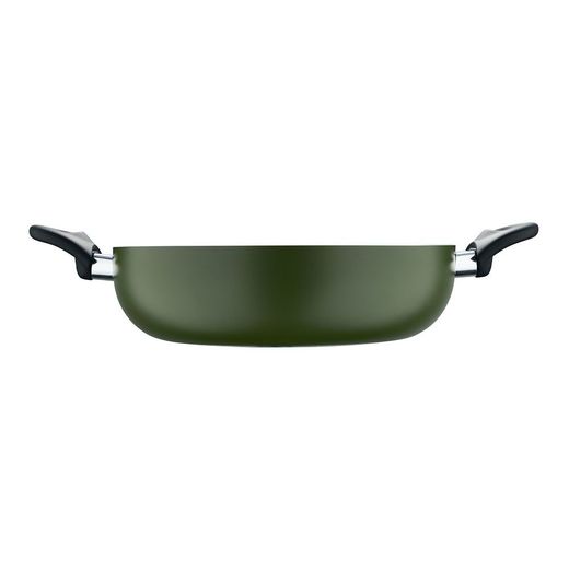 Olla Baja De Aluminio Prensado Con Tapa, Inducción, Experto Ø28 X 8 Cm