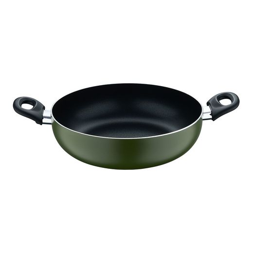 Olla Baja De Aluminio Prensado Con Tapa, Inducción, Experto Ø28 X 8 Cm