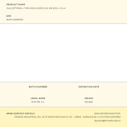 Olla Optimax + Tapa Roja Acero Aisi 430 Ø24 X 13Cm