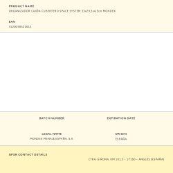 Organizador Cajón Cubertero Space System 33 X 29,3 X 4,5 Cm