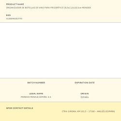 Organizador Para Frigorífico De Botellas De Vino 20,5 X 11,6 X 10,5 Cm