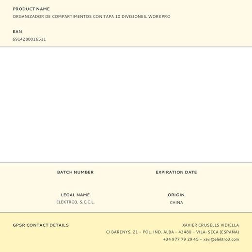 Organizador De Compartimentos Con Tapa 10 Divisiones