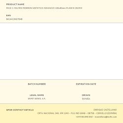 Pack 1 Fieltro Marron Sintetico Adhesivo 100X85Mm Plasfix Inofix