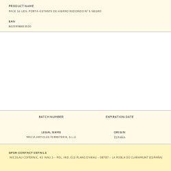 Pack 16 Uds. Porta-Estante De Hierro Redondo Nº 5 Negro