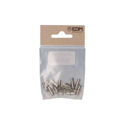 Pack 16 Uds. Porta-Estante De Hierro Redondo Nº 5 Níquel