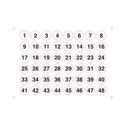 Pack 2 Láminas Adhesivas A5 Identificadores 1 Al 48 Edm