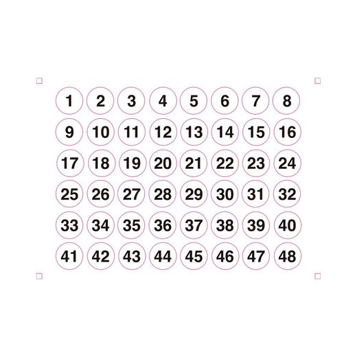 Pack 2 Láminas Adhesivas A5 Identificadores 1 Al 48 Edm