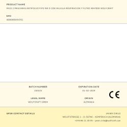 Pack 2 Mascaras Antipolvo Ffp2 Nr D Con Valvula Respiracion Y Filtro 4947000 Wolfcraft