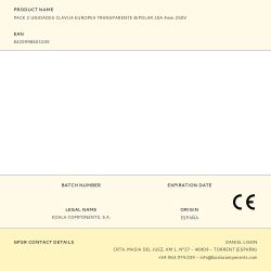 Pack 2 Unidades Clavija Europea Transparente Bipolar 10A 4Mm 250V