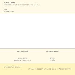 Pack 25 Bolsas Para Envasado Medida Util 12 X 29 Cm