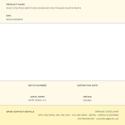 Pack 3 Fieltros Sinteticos Adhesivos Multifigura Plasfix Inofix