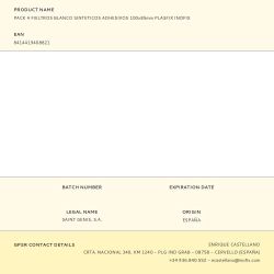 Pack 4 Fieltros Blanco Sinteticos Adhesivos 100X85Mm Plasfix Inofix