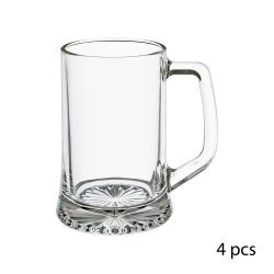 Jarras De Cerveza De Cristal 32 Cl, 4 Uds
