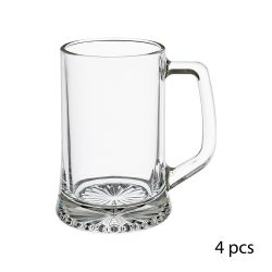 Jarras De Cerveza De Cristal 32 Cl, 4 Uds