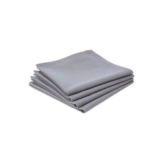 Pack 4 Servilletas De Algodón Color Gris 40 X 40 Cm