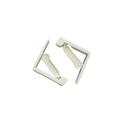 Pinza Sujeta Mantel Ajustable Con Muelle Color Blanco, 4 Uds