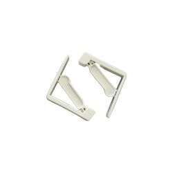 Pinza Sujeta Mantel Ajustable Con Muelle Color Blanco, 4 Uds