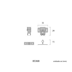 Pack 4 Uds. Golpete Ruedas Goma 0,8 Mm Bicromatado