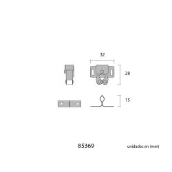 Pack 4 Uds Golpete Ruedas Goma 0,8 Mm Zincado