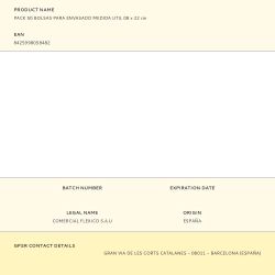 Pack 50 Bolsas Para Envasado Medida Util 08 X 22 Cm