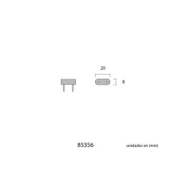 Pack 6 Uds. Tope Armario 2 Puntas 7X18Mm Marrón