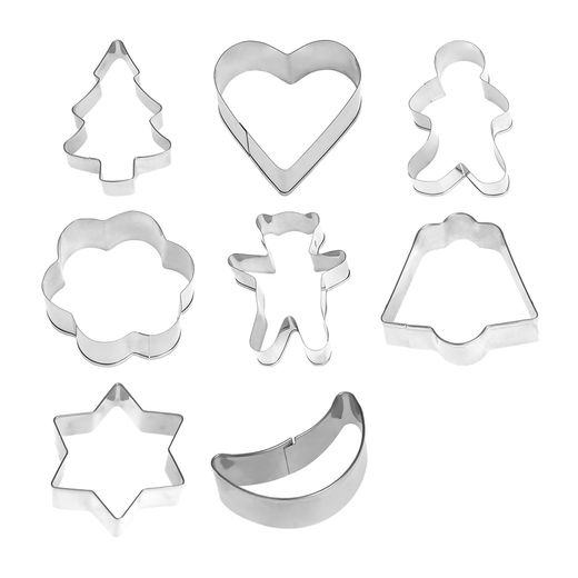 Pack 8 Moldes Cortadores Para Galletas