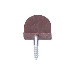 Pack 8 Uds. Porta-Estante Semi Redondo Pequeño Marrón