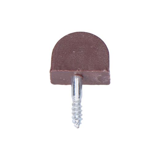 Pack 8 Uds. Porta-Estante Semi Redondo Pequeño Marrón