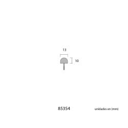 Pack 8 Uds. Porta-Estante Semi Redondo Pequeño Marrón