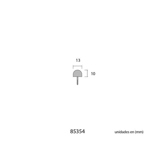 Pack 8 Uds. Porta-Estante Semi Redondo Pequeño Marrón