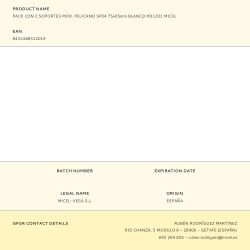 Pack Con 2 Soportes Mod. Pelicano Sp04 75X65Mm Blanco M31201 Micel