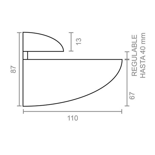 Pack Con 2 Soportes Mod. Pelicano Sp07 110X87Mm Cromo M31224 Micel