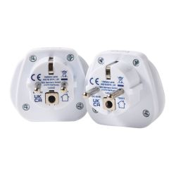 Pack De 2 Adaptadores Entrada Multiple Mundial A Salida Clavija Europa, Tb-902, Travel Blue