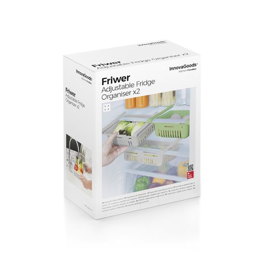 Pack De 2 Organizadores Ajustables Para Nevera Innovagoods