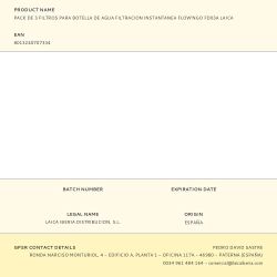 Pack De 3 Filtros Para Botella De Agua Filtracion Instantanea Flow'Ngo Fd03A Laica