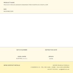 Pack De 4 Vinilos Adhesivo Redondo Para Puertas De Cristal Edm