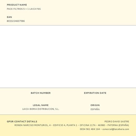 Pack Filtros 5 + 1 Laica F6S