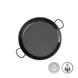 Paellera Esmaltada Para Induccion Y Vitroceramica Ø34 Cm (6 Personas)