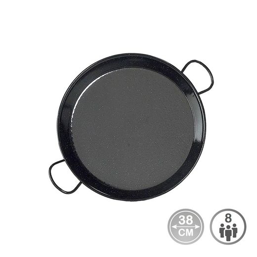 Paellera Esmaltada Para Induccion Y Vitroceramica Ø38 Cm (8 Personas)