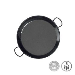 Paellera Tradicional De Acero Esmaltado Ø38 Cm (8 Personas)