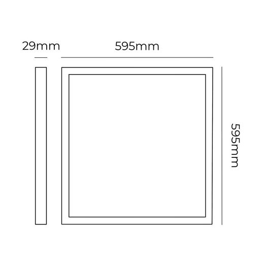 Panel Led 40 W 6400 K 4300 Lm Luz Fria 59,5 X 59,5 X 2,9 Cm