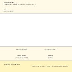 Pantalla De Lámpara De Esparto Redonda Ø50 Cm