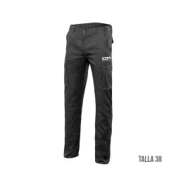 Pantalon Largo Negro Talla-38 Serigrafiado