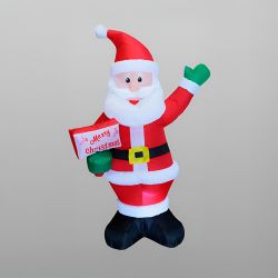 Papa Noel Inflable Con Luz, 75 X 50 X 125 Cm